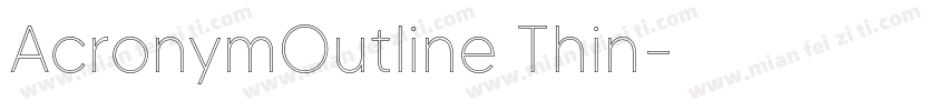 AcronymOutline Thin字体转换